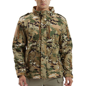 Men's Camouflage Waterproof Fleece Softshell Jacket